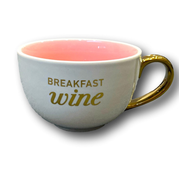 Breakfast Wine Oversized Ceramic Mug - Brand New - Picture 1 of 4